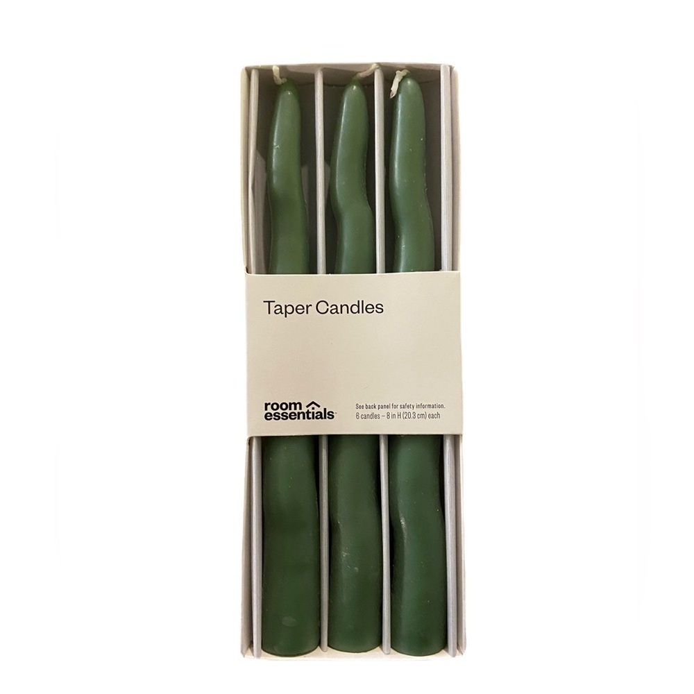 Room Essentials Forest Green Taper Candles